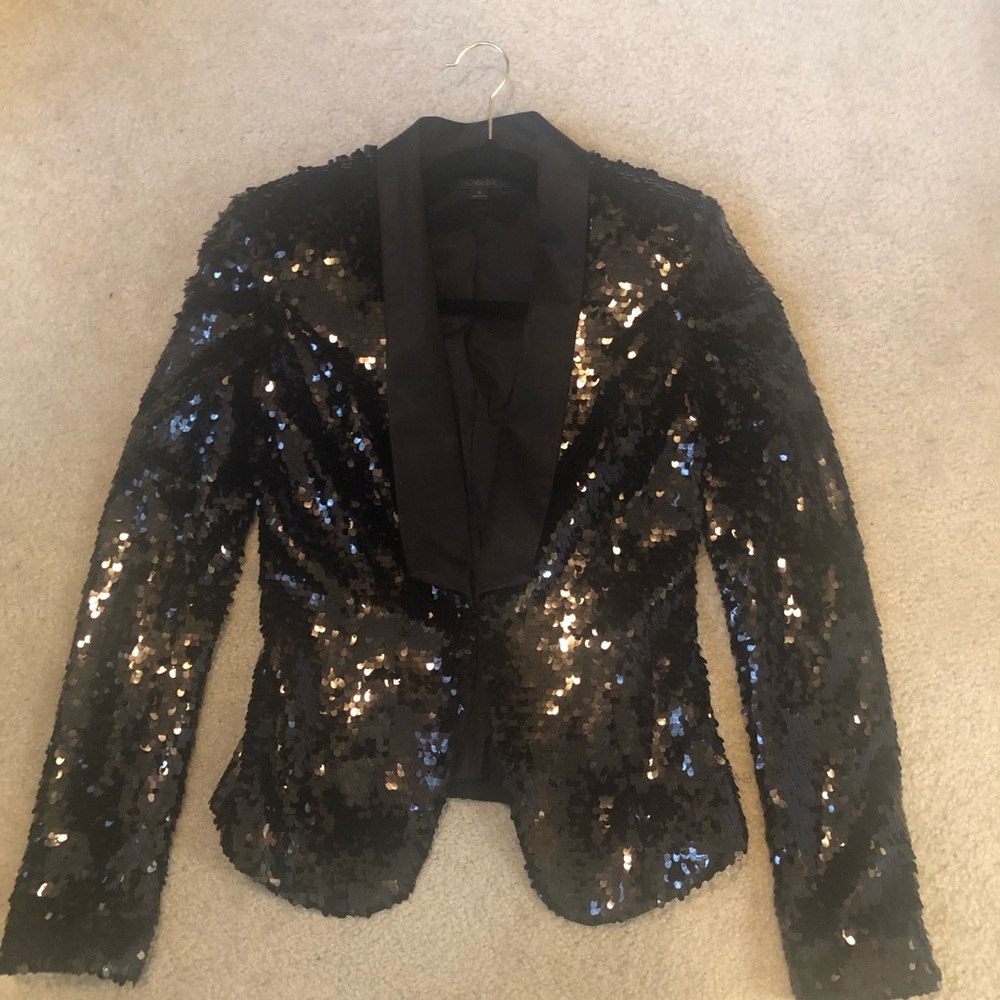 Rachel Zoe sequin black blazer